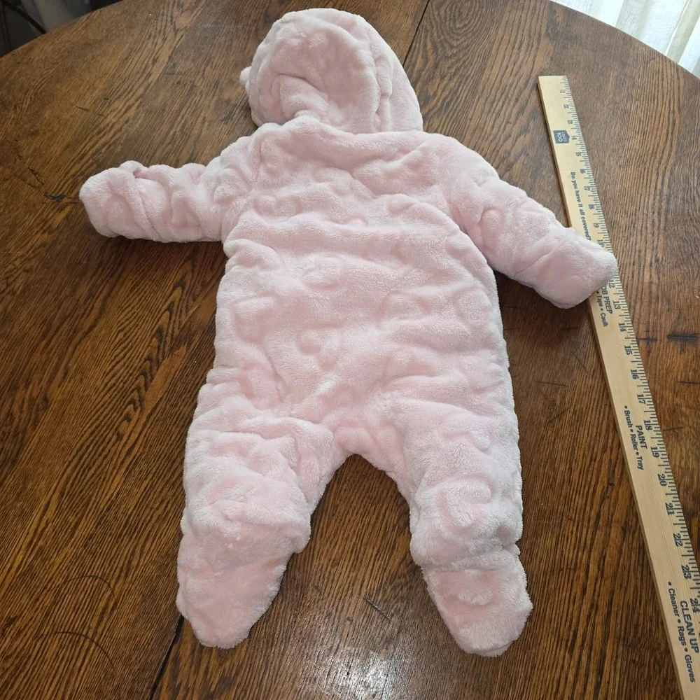 Pink 0/3 MO Wonder Nation Winter Outfit Soft Fluffy Warming Sack Infant Newborn